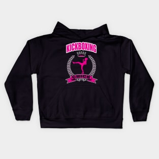 Kickboxing chick Kids Hoodie